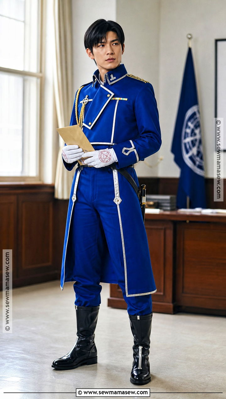 Roy Mustang Black Hair Cosplay With Blue Uniform - 30 cosplay black hair ideas