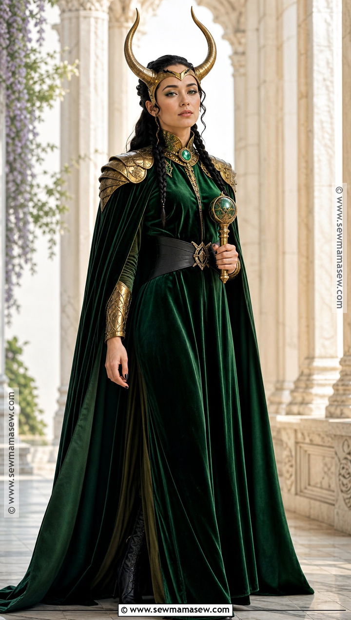 Royal Asgardian Lady Loki Cosplay With Velvet Cape - 30 lady loki cosplay ideas