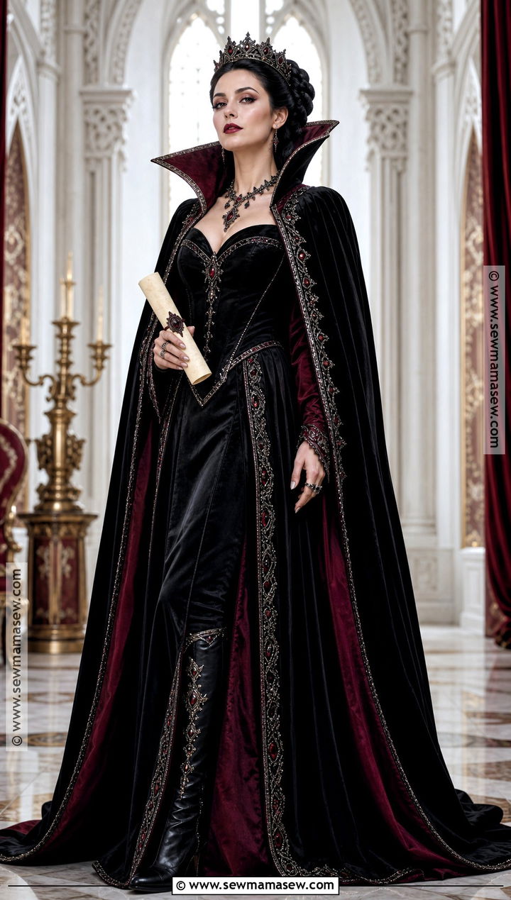 Royal Countess Dracula Costume With Crown - 30 Dracula Costume Ideas for Women