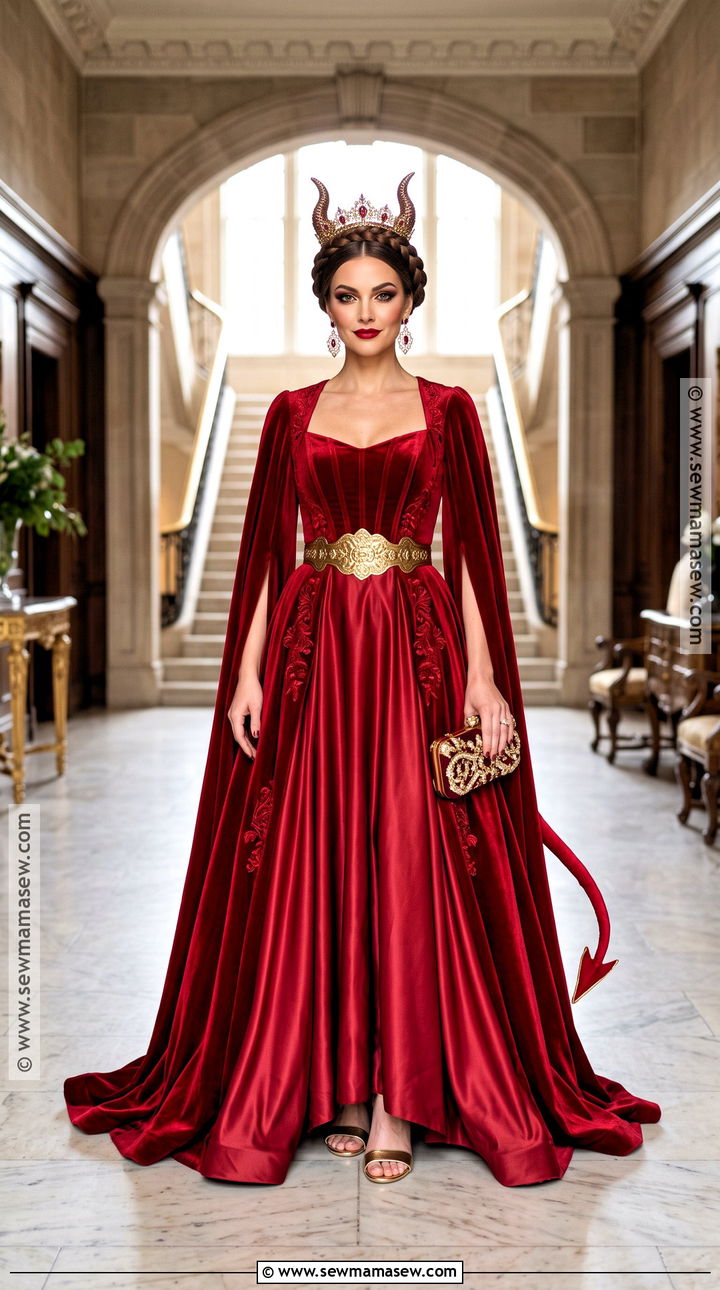 Royal Devil Costume With Red Gown - 30 Devil Halloween Costume Ideas for Women