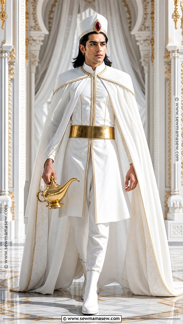 Royal Jafar Costume With White Suit - 30 aladin costume ideas