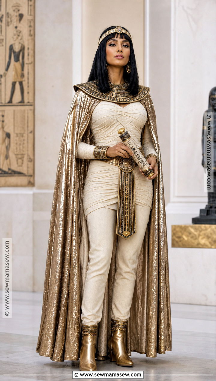 Royal Mummy Costume With Gold Cape - 40 mummy halloween costume ideas