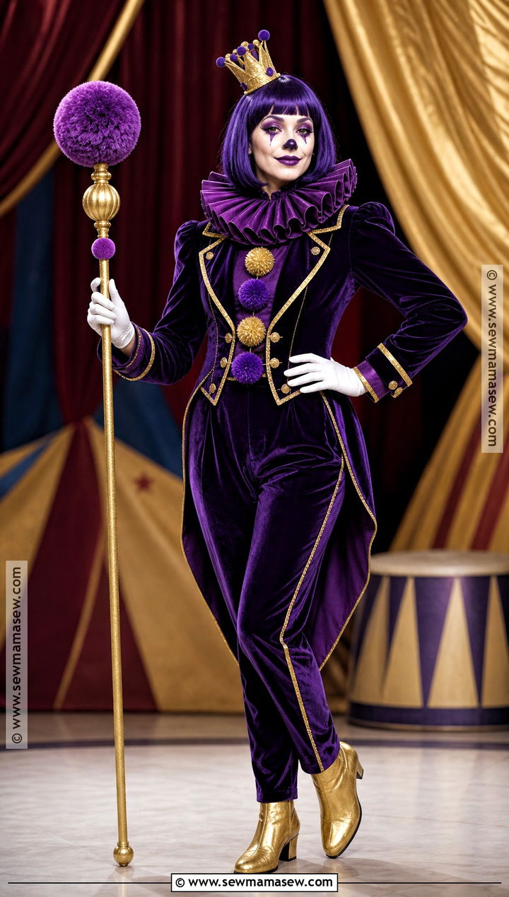 Royal Purple Circus Clown Costume - 30 circus clown costume ideas