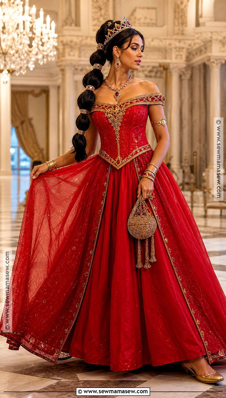 Royal Red Jasmine Ball Costume - 35 red jasmine costume ideas