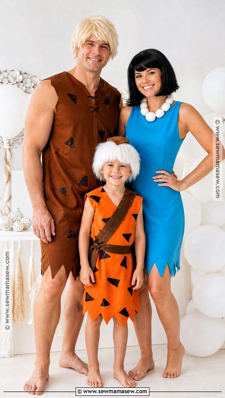 Rubble Family Costume - 30 bam bam costume ideas