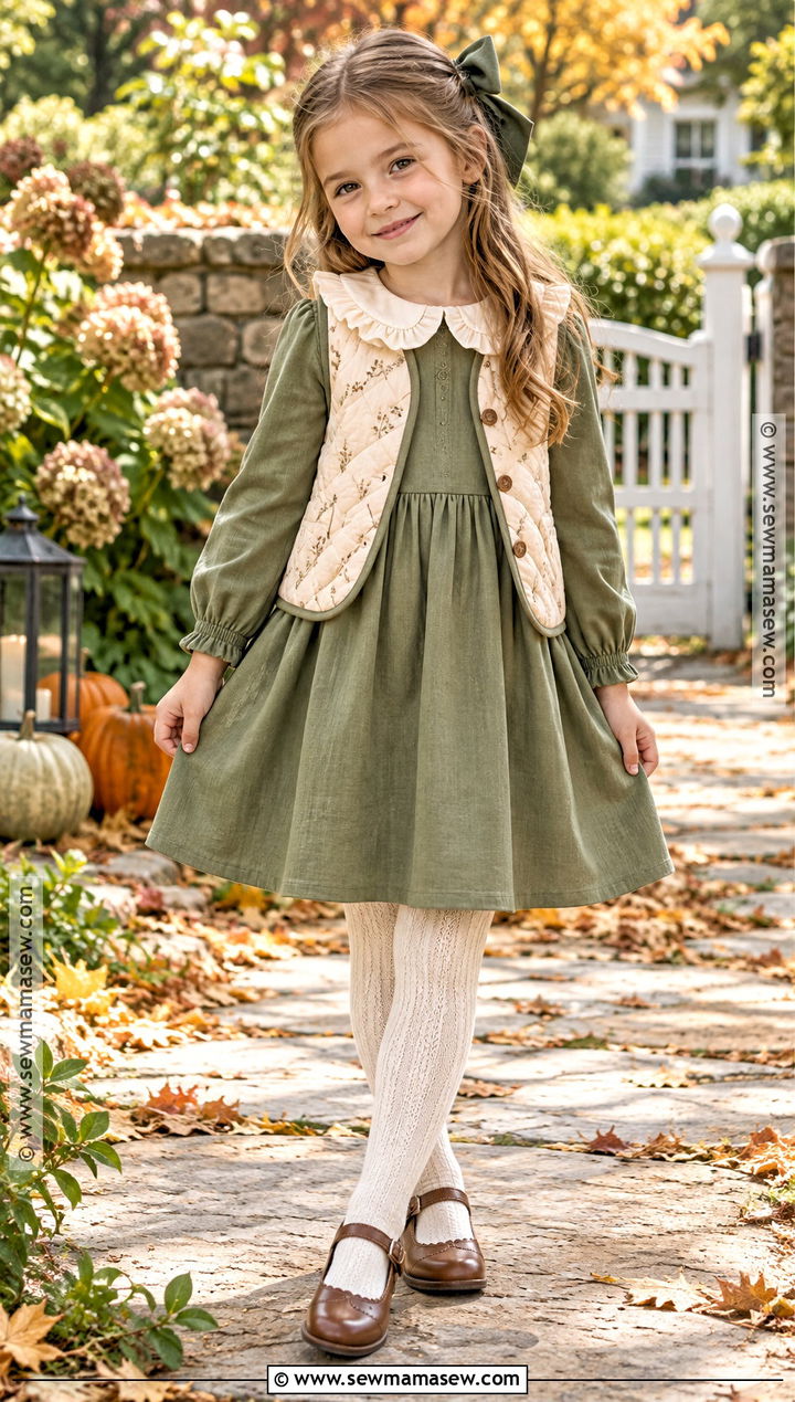 Ruffle Collar Autumn Dress - 15 girls autumn dresses