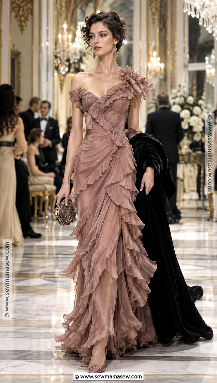 Ruffled Bias Cut Finale Gown Outfit - 15 John Galliano Fall 2007 Ready-To-Wear Ideas