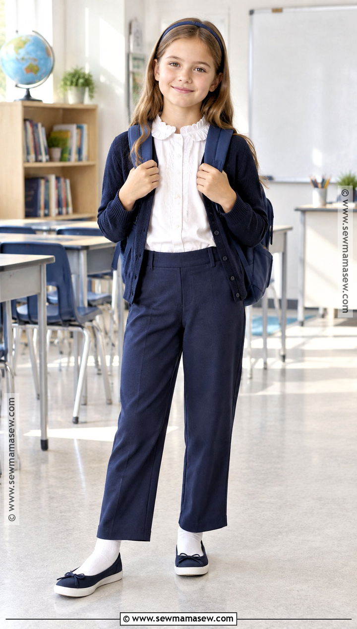 Ruffled Blouse And Pull On Pants School Outfit - 15 girls back to school outfits for kids 2026