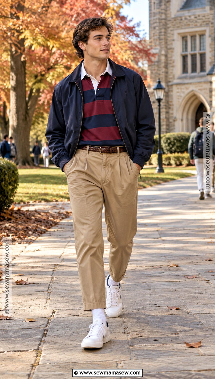Rugby Shirt 80s Fall Outfit - 15 80s fall outfits for men