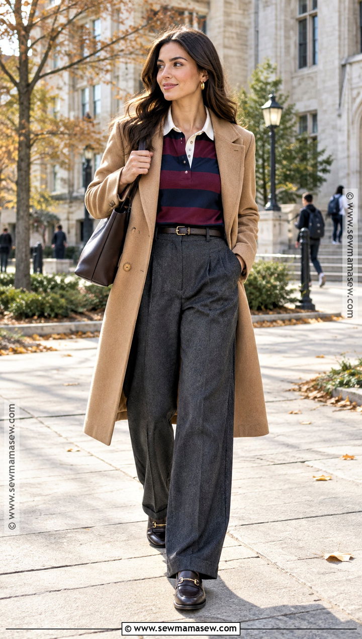 Rugby Shirt And Wool Trousers Fall Outfit - 25 fallwinter outfits
