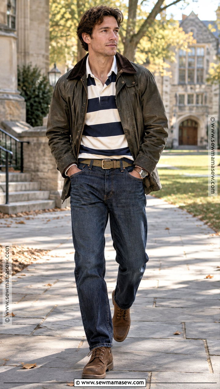 Rugby Shirt Fall Outfit - 30 fall outfits for men