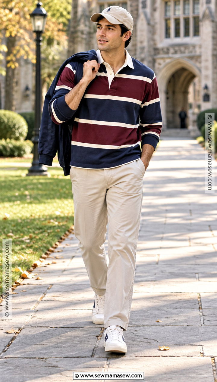 Rugby Shirt Fall Outfit - 25 fall fashion ideas for men