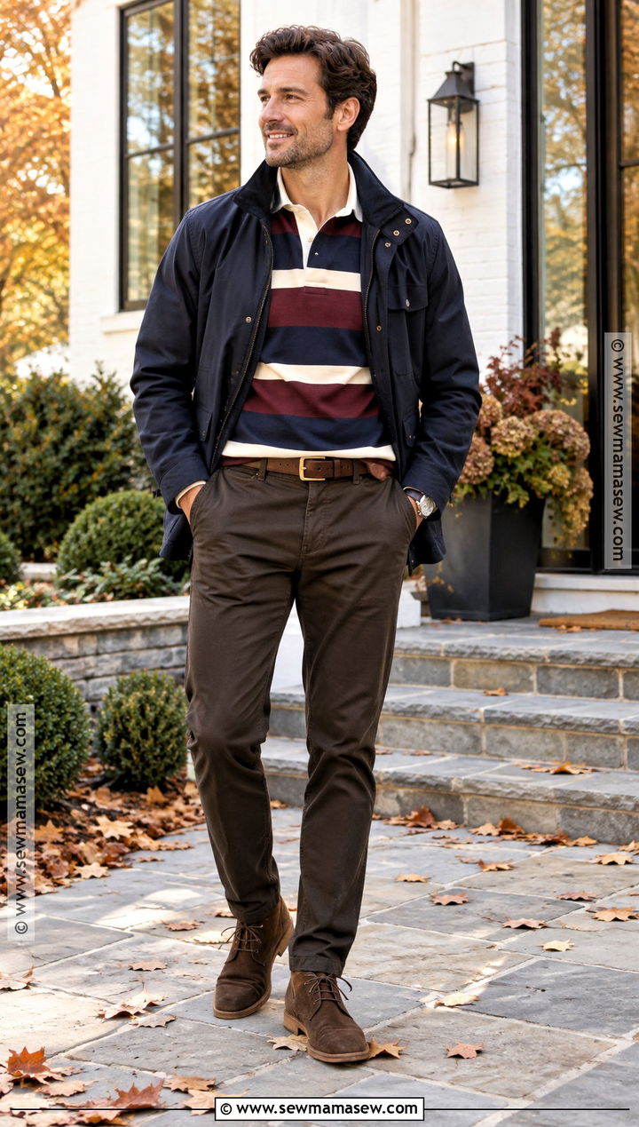 Rugby Shirt Thanksgiving Outfit - 20 Mens Thanksgiving Outfit Ideas