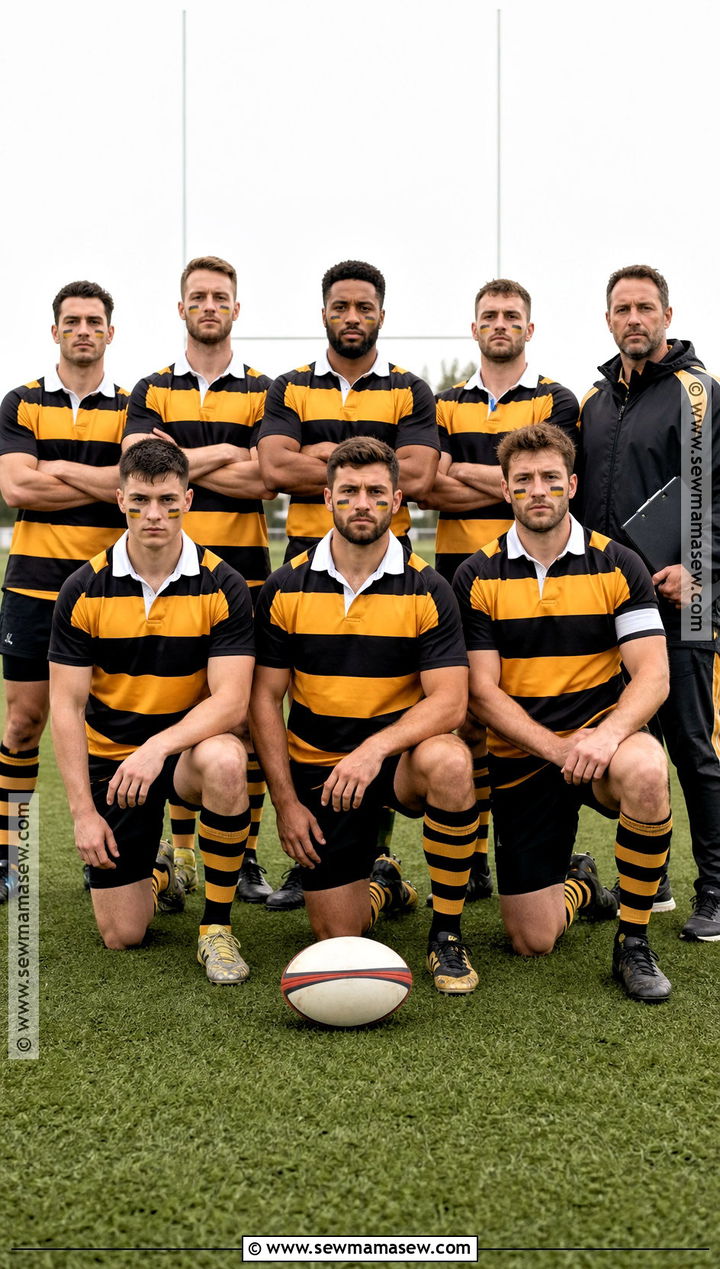 Rugby Team Costume With Striped Jerseys - 30 team costume ideas sports