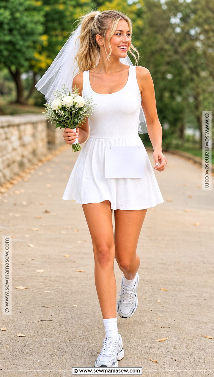Runaway Bride Costume With Sneakers - 35 bride costume ideas