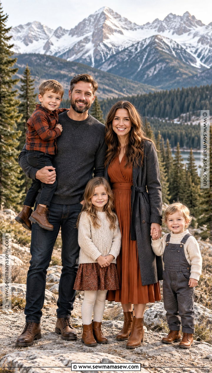 Rust And Charcoal Mountain Family Photo Outfits - 15 family photo outfits fall mountains