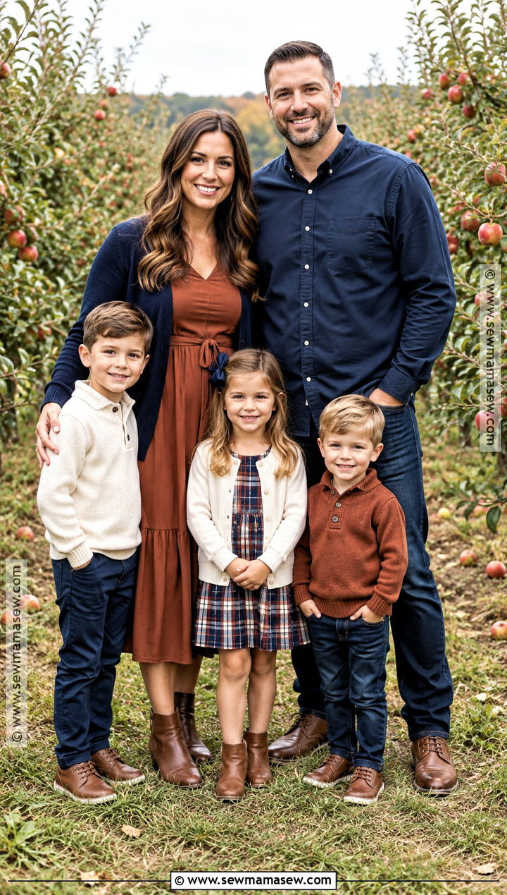 Rust And Navy Fall Family Photo Outfits - 15 family photo outfits ideas fall
