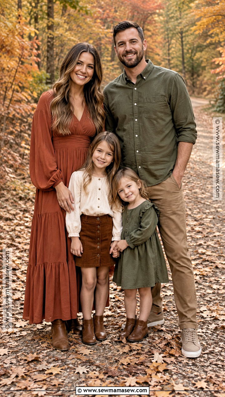 Rust And Olive Fall Family Photo Outfits - 15 family pics fall outfits