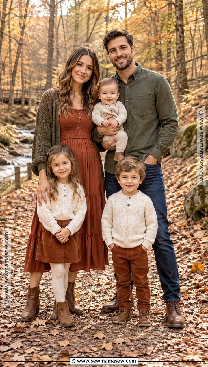 Rust And Olive Fall Family Photo Outfits - 20 outdoor family photo outfits fall