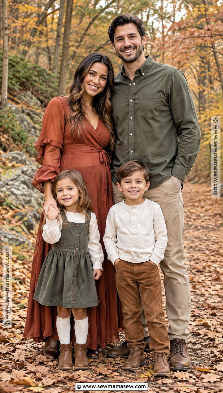 Rust And Olive Fall Family Photo Outfits - 15 fall family photo style guide ideas