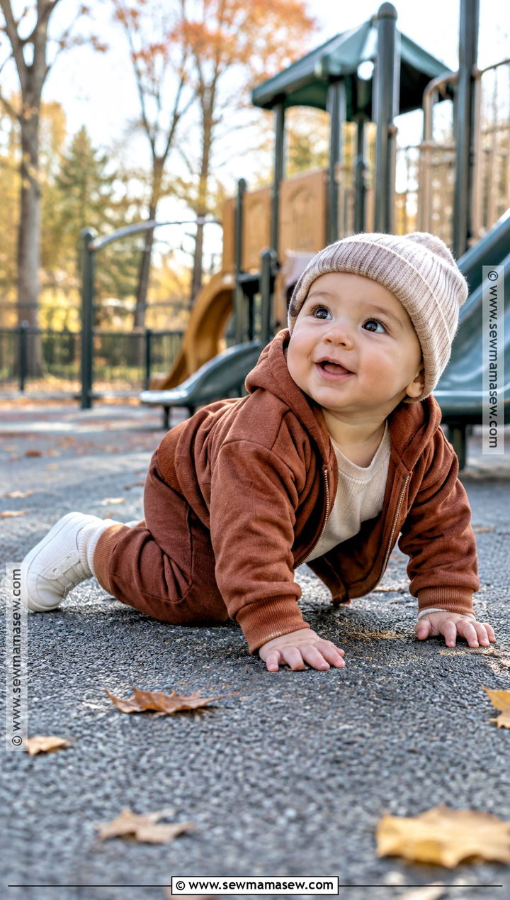 Rust Hoodie And Jogger Baby Set - 15 autumn baby fashion set ideas