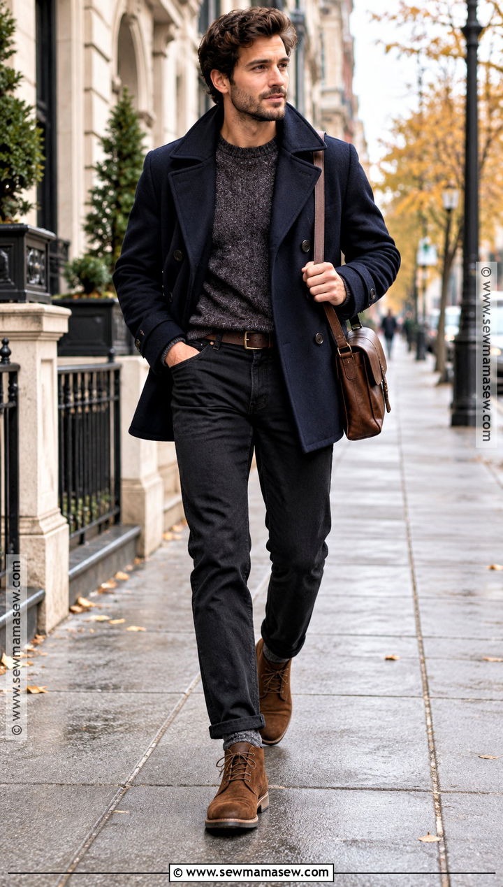Rust Suede Boots With Black Denim - 15 Men's Suede Boots Fall Fashion