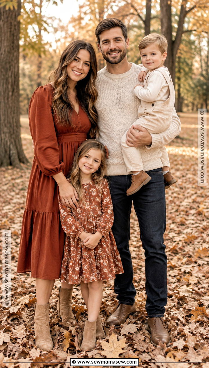 Rust and Cream Fall Family Photo Outfits - 15 Fall 2026 Family Photo Outfits