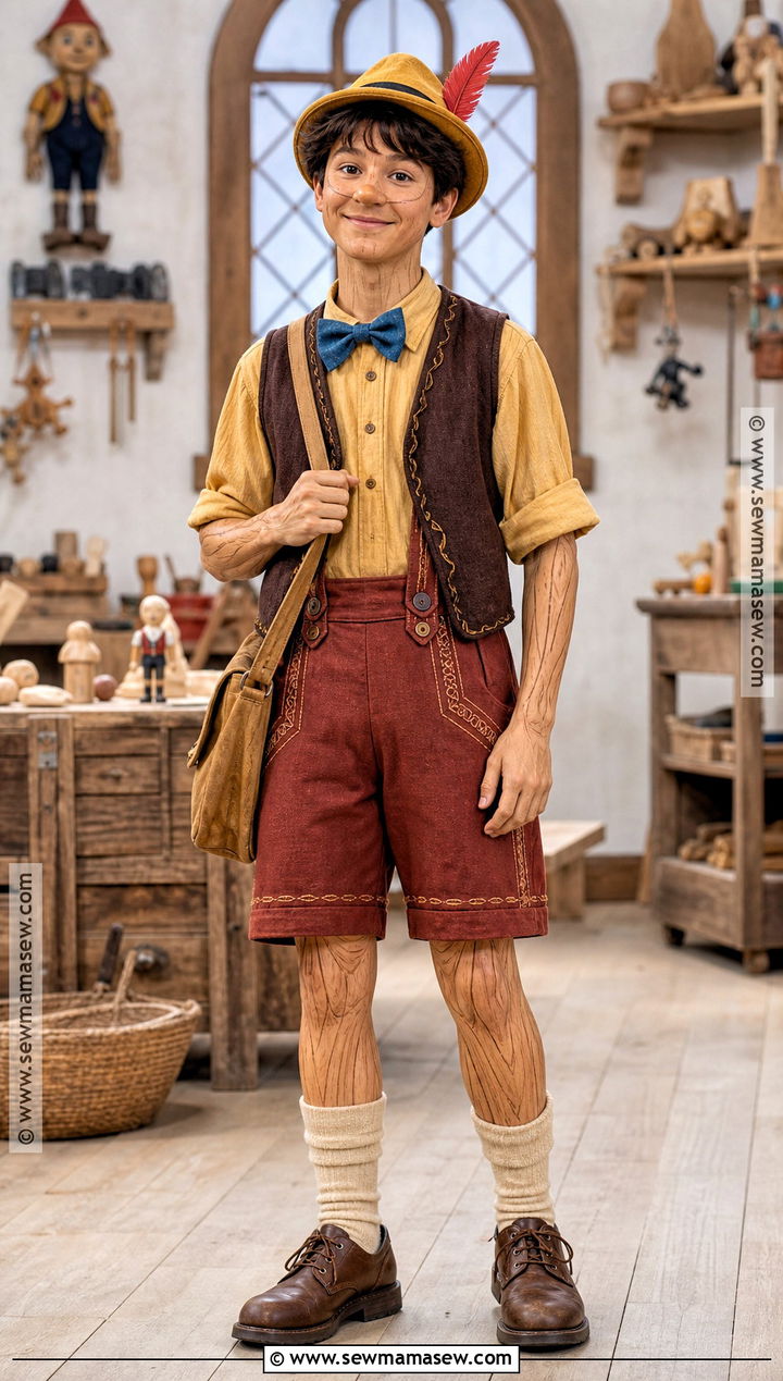 Rustic Pinocchio Costume With Lederhosen - 30 pinocchio costume ideas