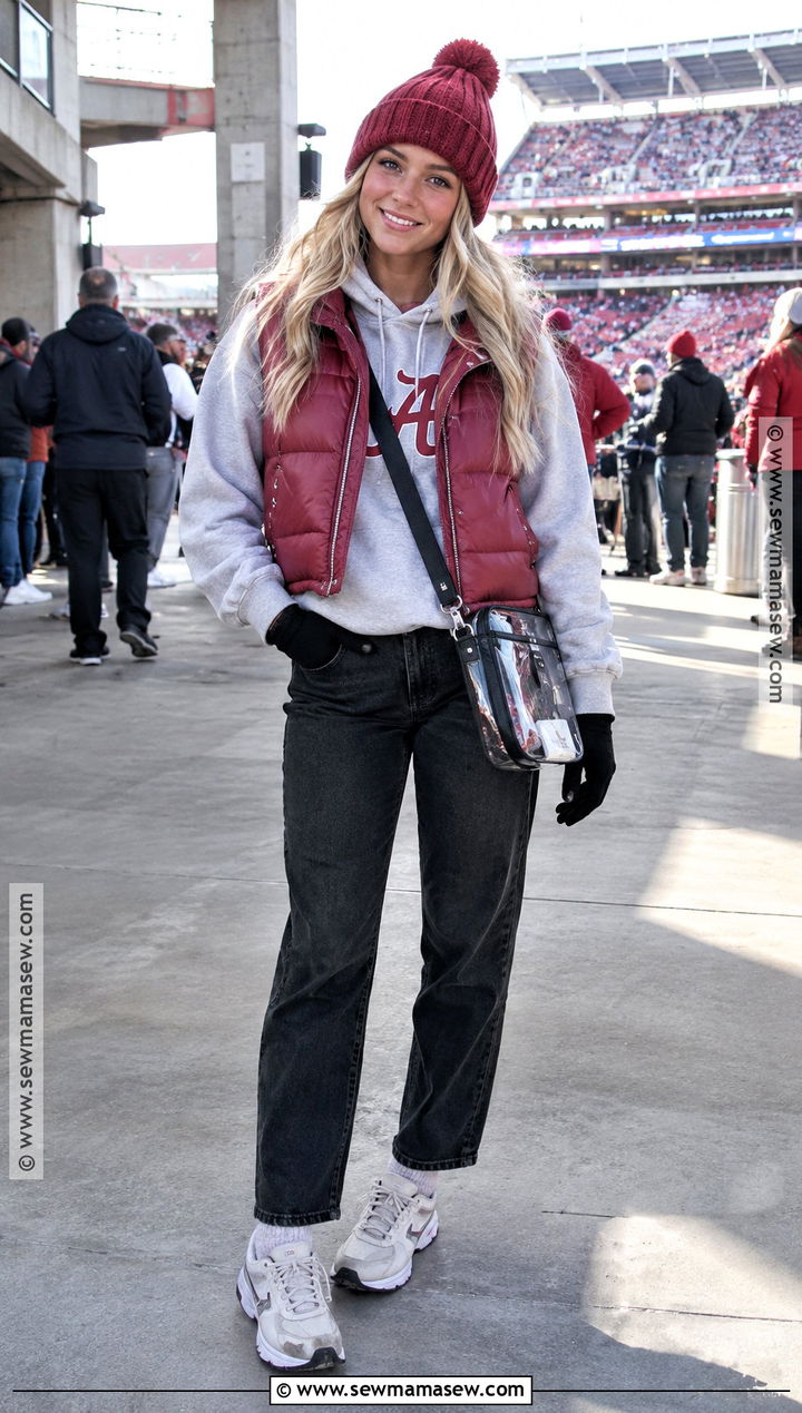 SEC Gameday Puffer Vest And Hoodie - 15 Sec Gameday Outfits Fall