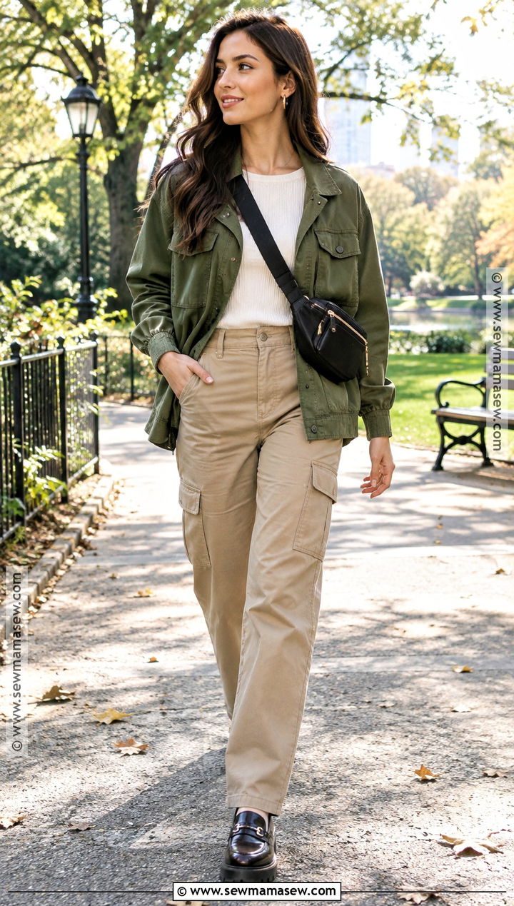 SHEIN Autumn Utility Jacket And Cargo Pants Outfit - 25 shein autumn outfits