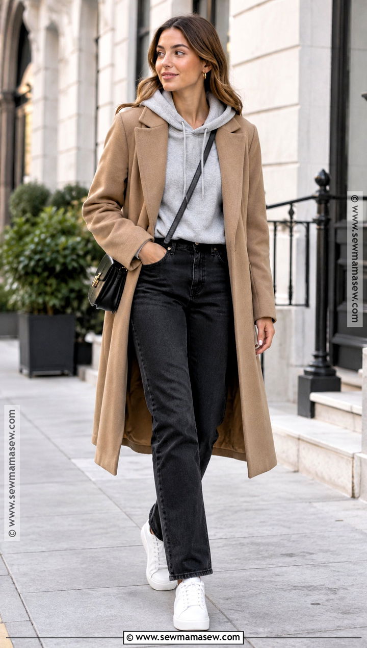 SHEIN Hoodie and Long Coat Outfit - 25 shein outfits fall