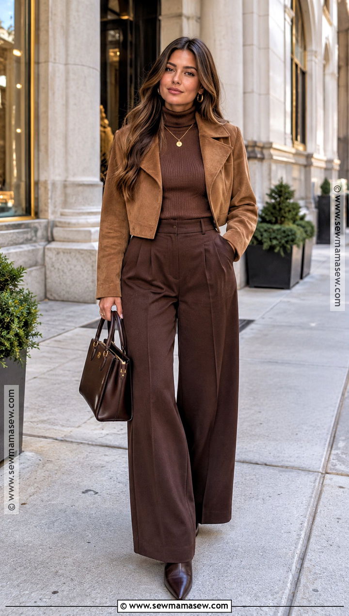 SHEIN Monochrome Brown Fall Outfit - 25 shein outfits fall