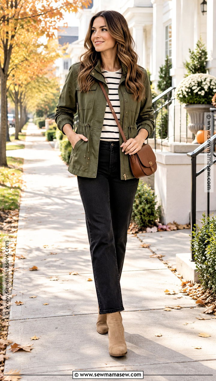 SHEIN Utility Jacket and Black Jeans Outfit - 25 shein outfits fall