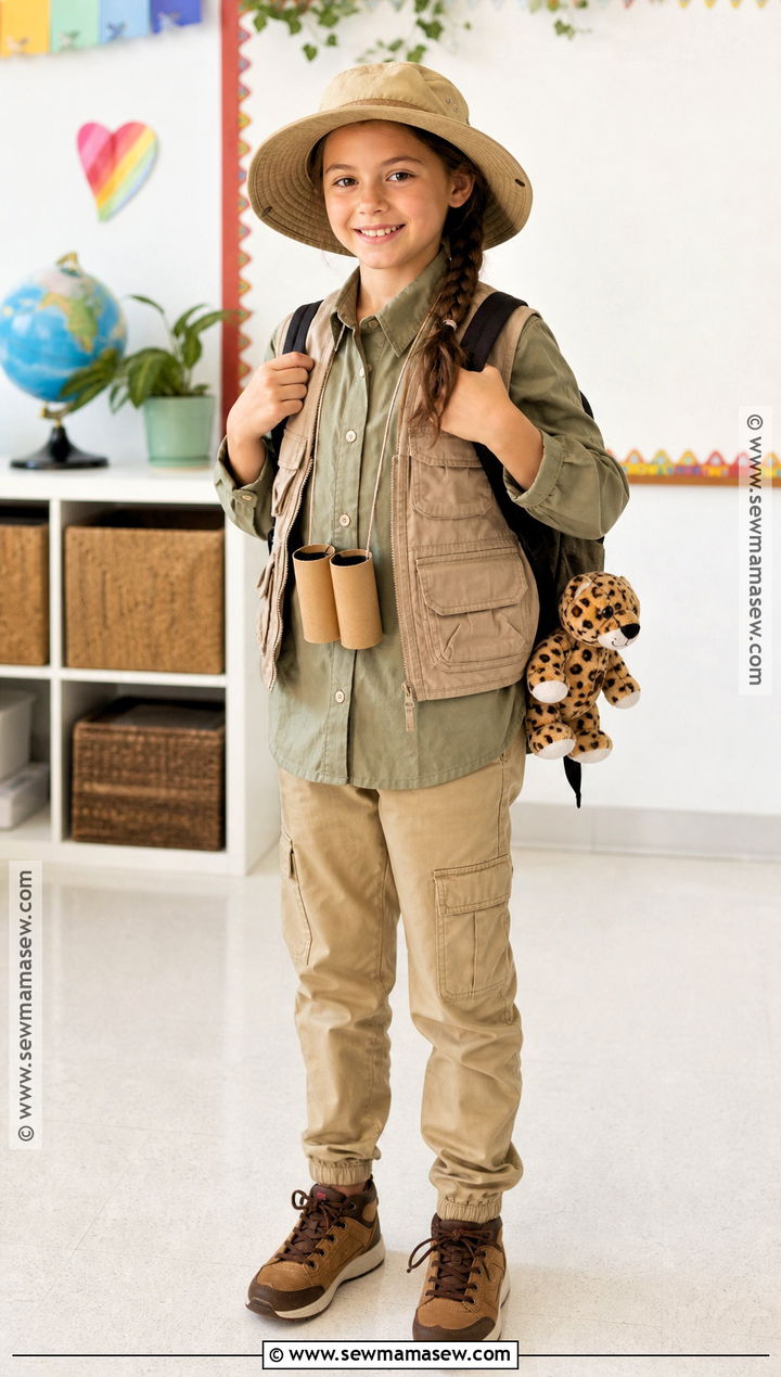Safari Explorer Costume With Animal Props - 35 school costume ideas