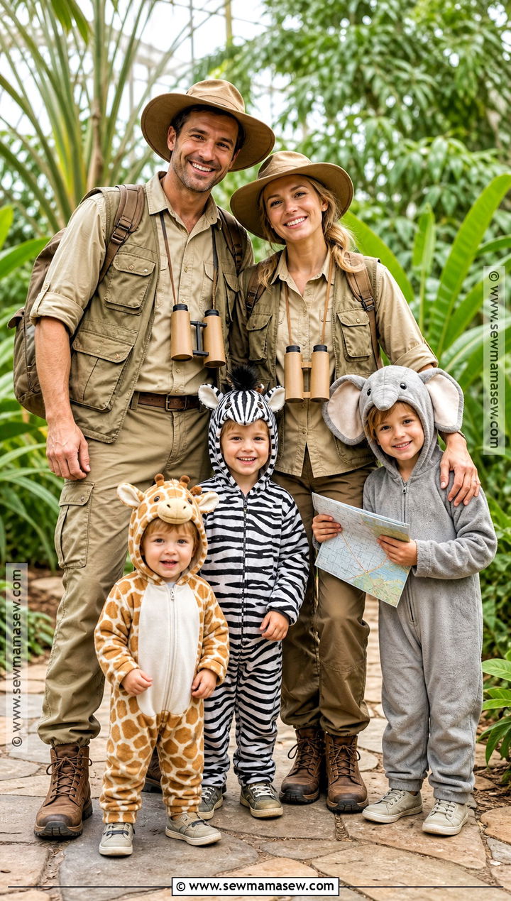 Safari Family Costume With Toddler - 35 family halloween costumes with for toddlers