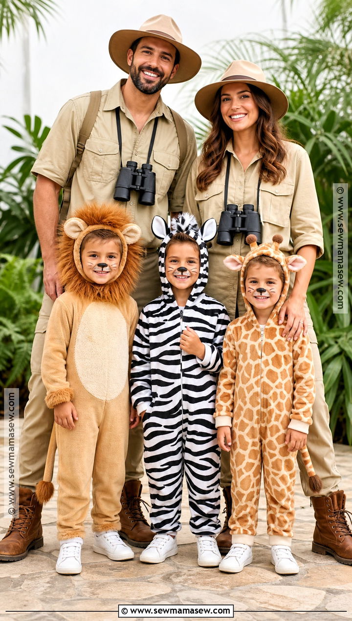 Safari Family Costume - 30 family costumes for 5 halloween