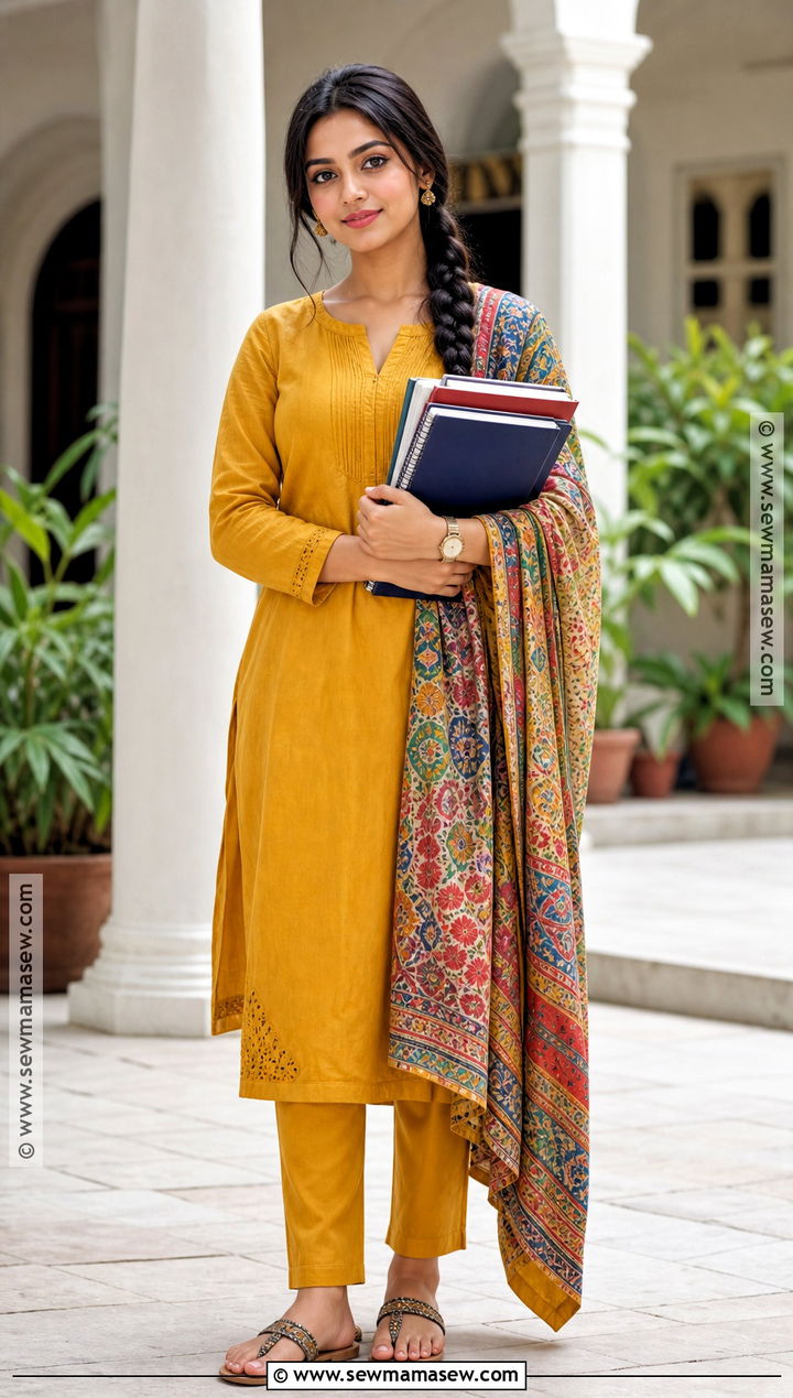 Safeena Firdausi Yellow Kurta Costume - 40 bollywood characters costumes
