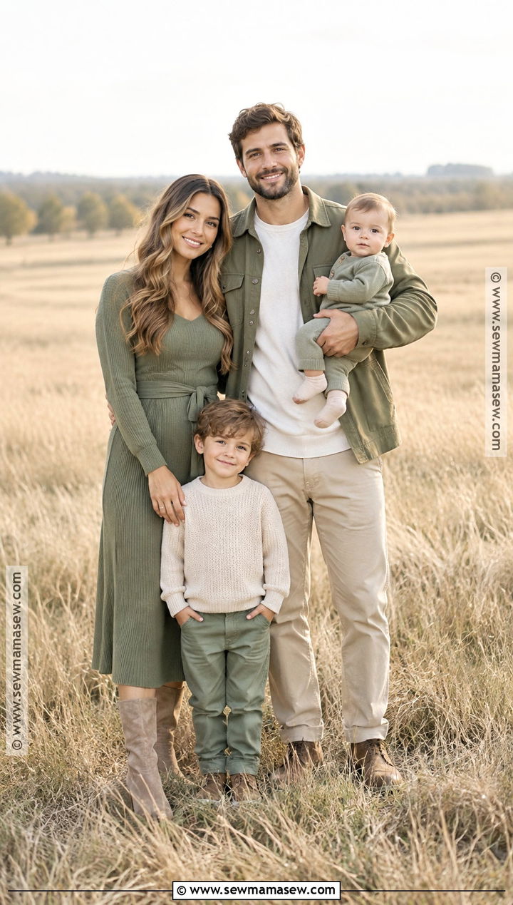 Sage And Beige Fall Family Photo Outfits - 15 fall photography family outfits