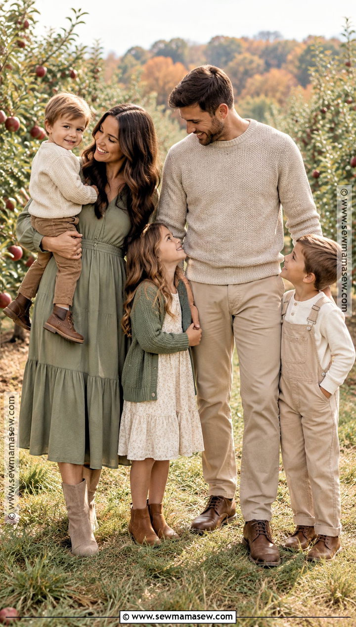 Sage And Beige Fall Family Photo Outfits - 15 fall family photos outfits 2026