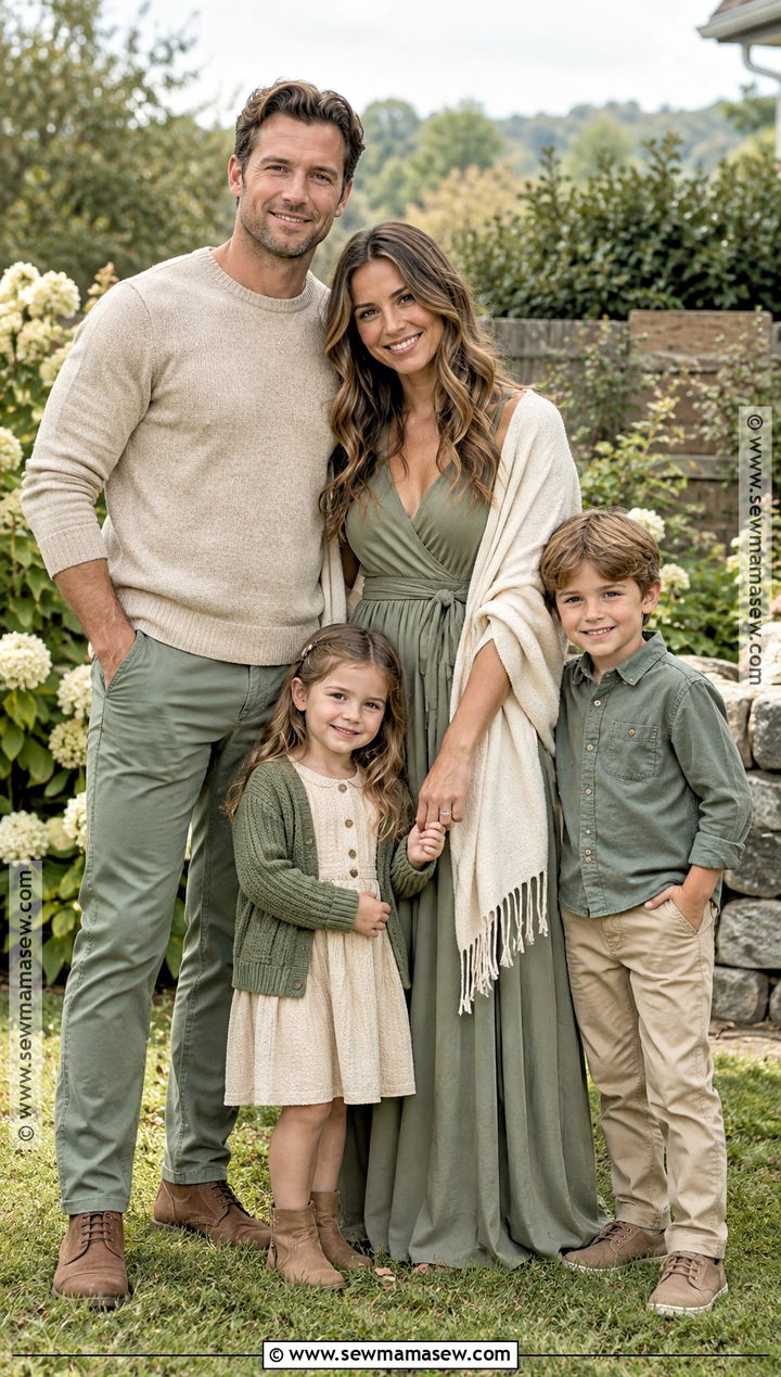 Sage And Beige Fall Family Picture Outfits - 20 Neutral Family Picture Outfits Fall