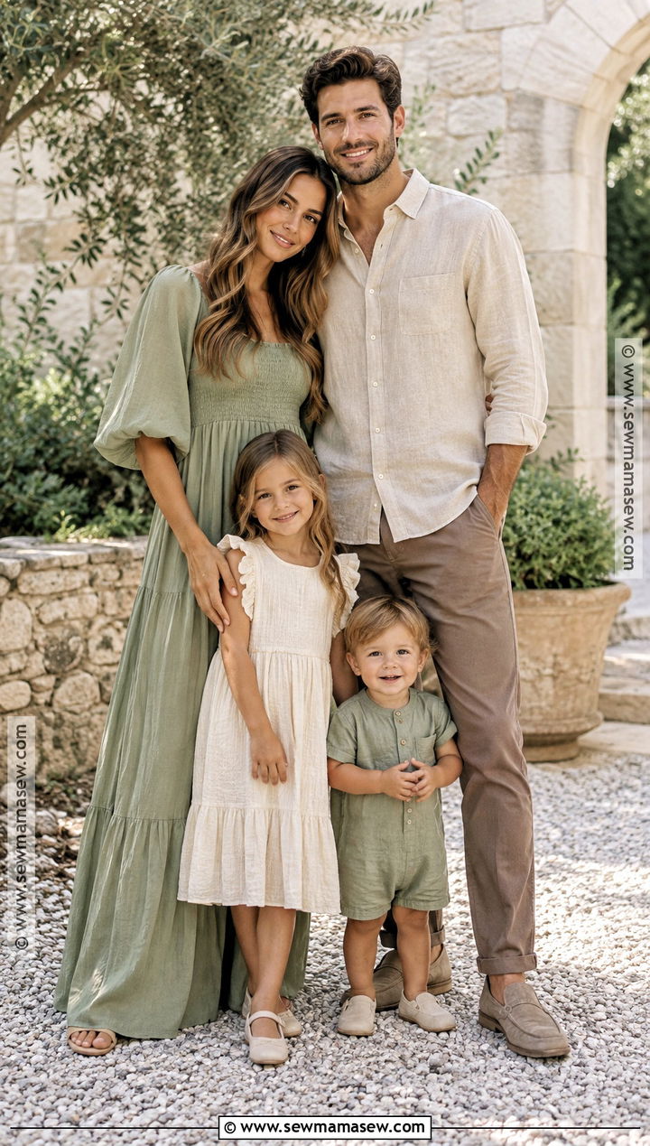 Sage And Beige September Family Photo Outfits - 20 september family photos outfits