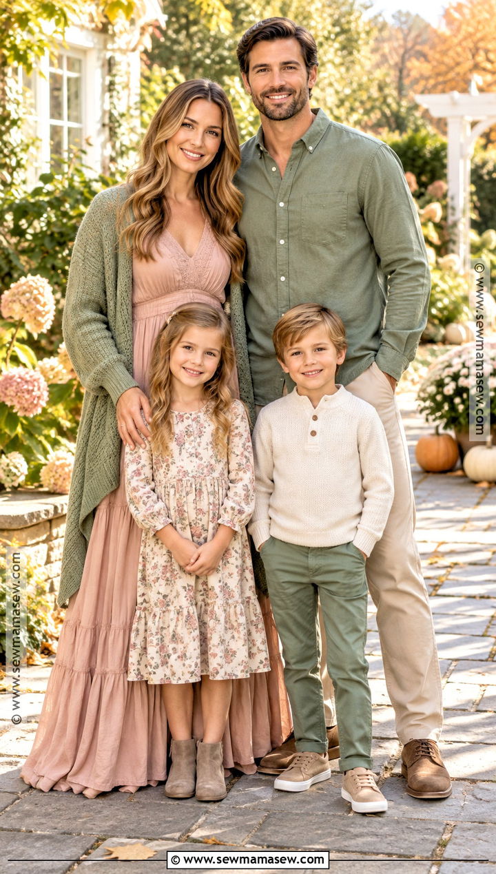 Sage And Blush Fall Family Picture Outfits - 15 fall outfits for family pictures