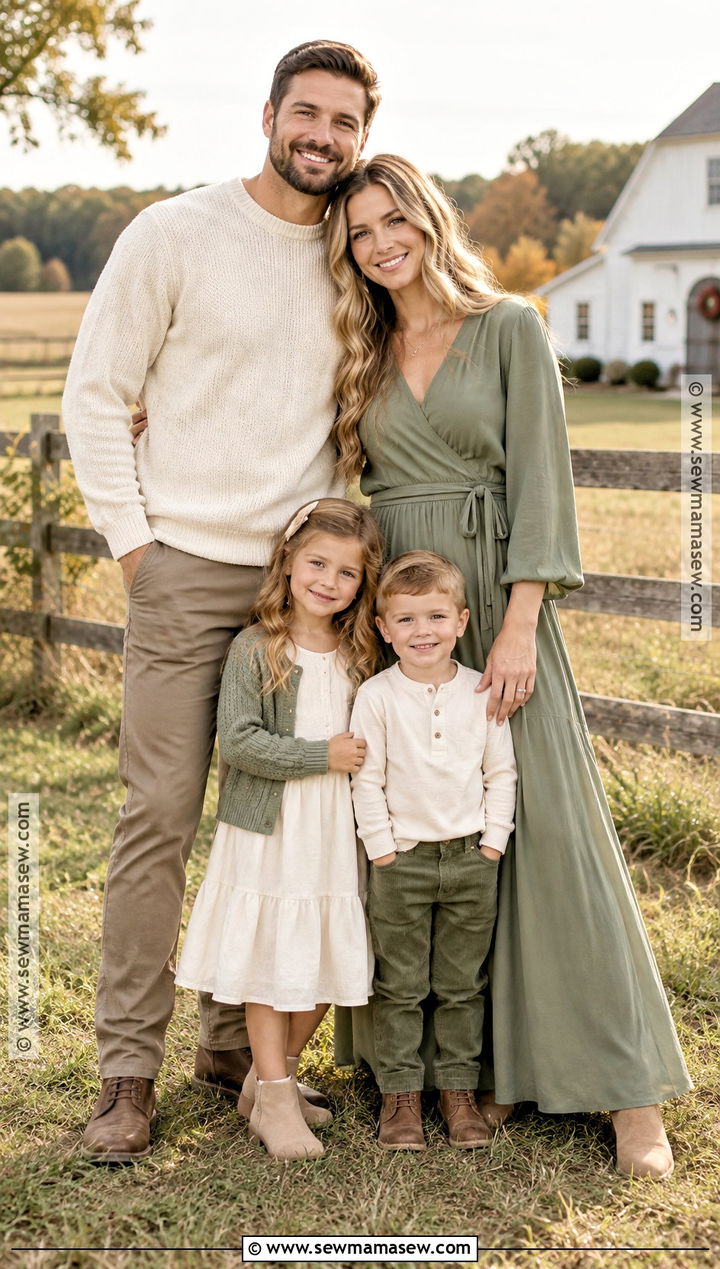 Sage And Ivory Fall Family Picture Outfits - 15 fall family pictures outfits country