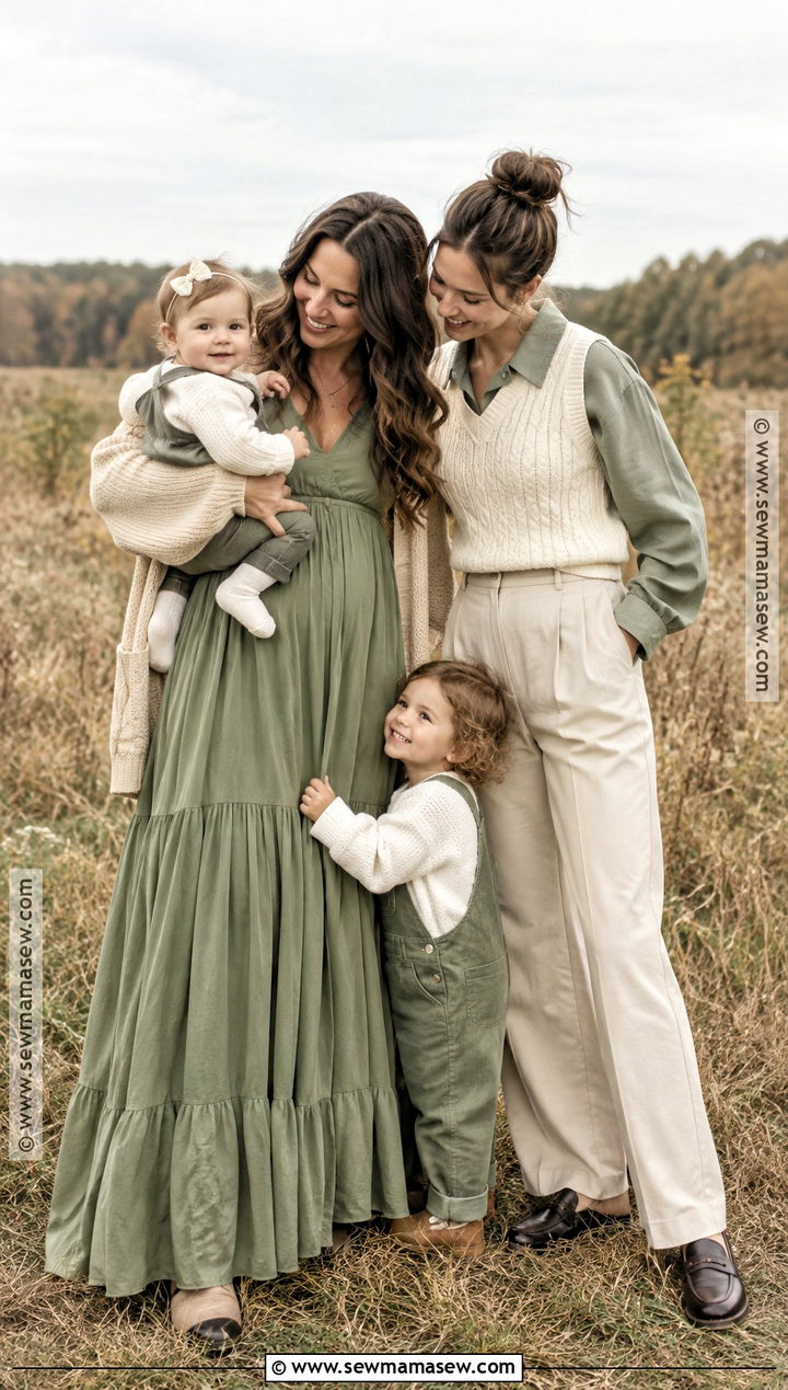 Sage And Oatmeal Lesbian Fall Family Picture Outfit - 15 lesbian fall family pictures outfits