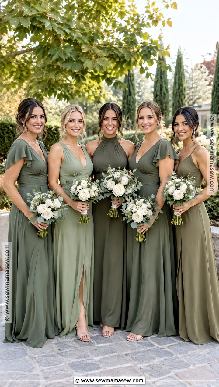 Sage And Olive Fall Bridesmaid Dresses - 15 Non Matching Bridesmaid Dresses Fall