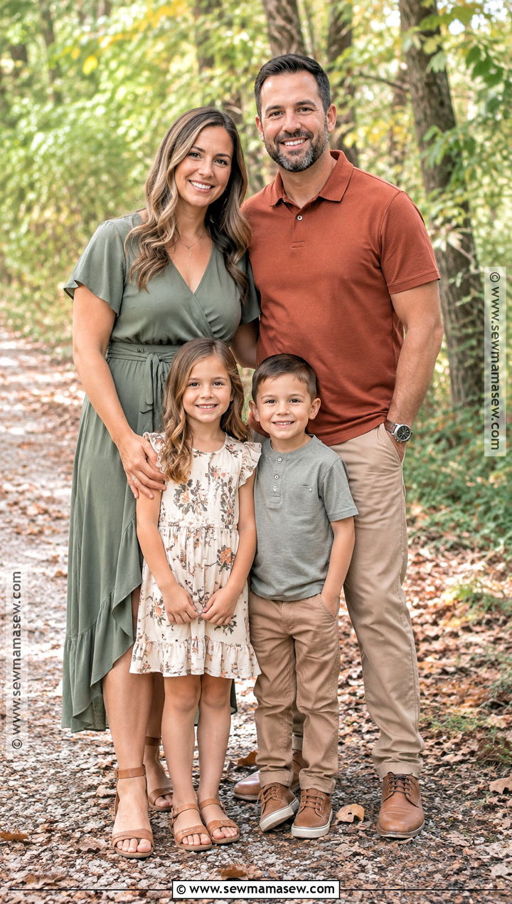 Sage And Rust Early Fall Family Photo Outfits - 20 early fall family photo outfits