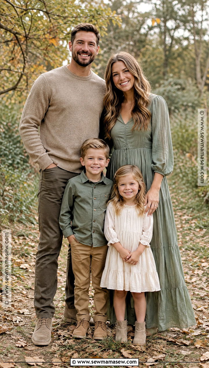 Sage And Tan Fall Family Photo Outfits - 15 fall family photo style guide ideas
