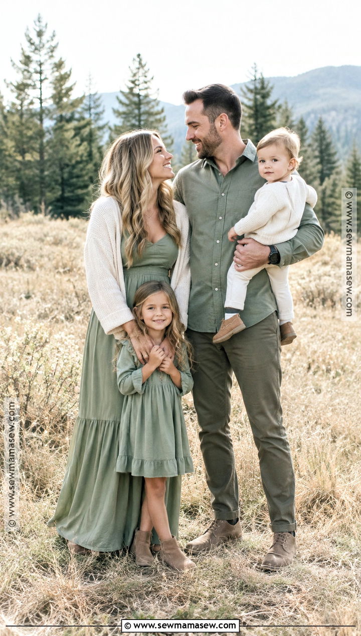 Sage Green And Ivory Family Photo Outfits - 20 Family Photo Outfits Fall Color Schemes Picture Ideas Winter