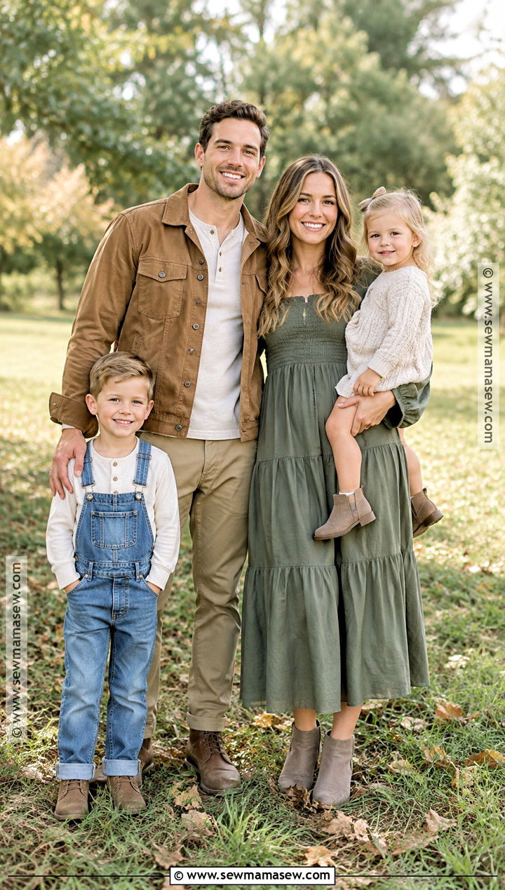 Sage Green And Tan Fall Family Session Outfit - 15 fall family session outfits