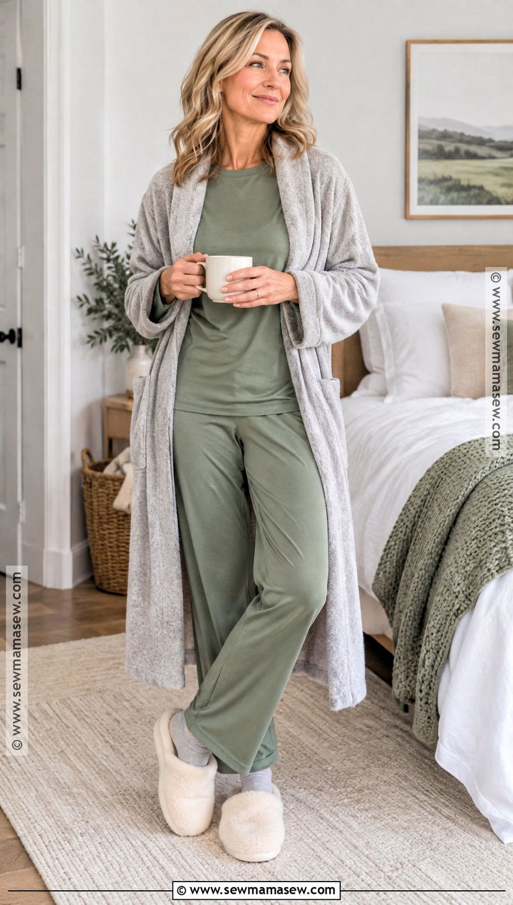 Sage Green Bamboo Fall Pyjamas - 20 fall pyjamas ideas